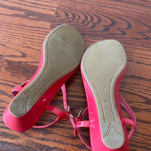 COPY - Prada Pink Patent Wedges - Picture 4 of 8